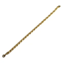 Bracelet d'occasion or 750 jaune maille torsadee