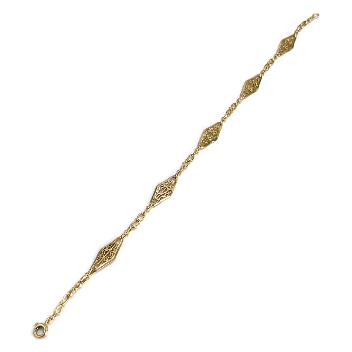 Bracelet d'occasion or 750 jaune maille fantaisie