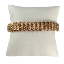 Bracelet d'occasion or 750 jaune maille américaine