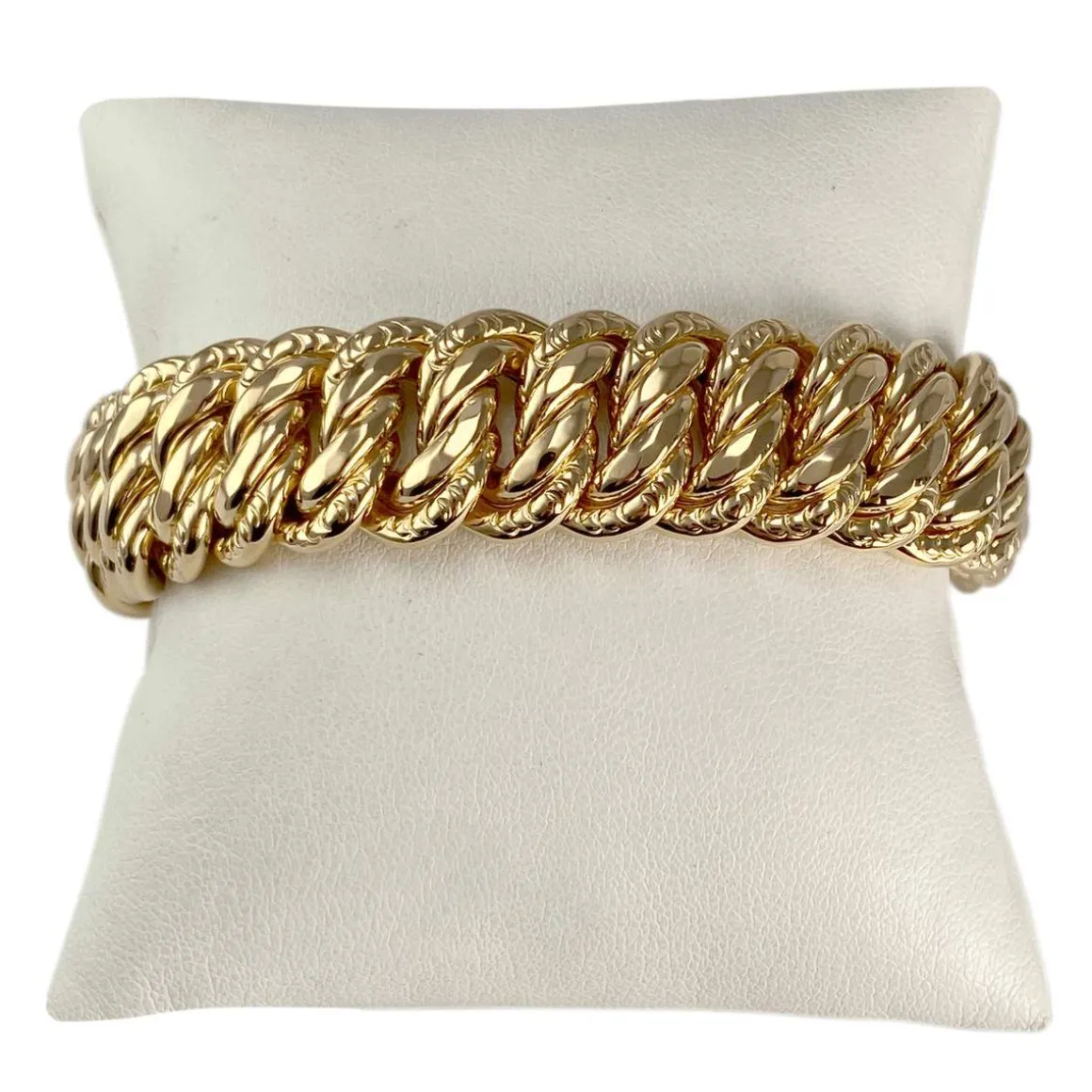 Bracelet d'occasion or 750 jaune maille américaine