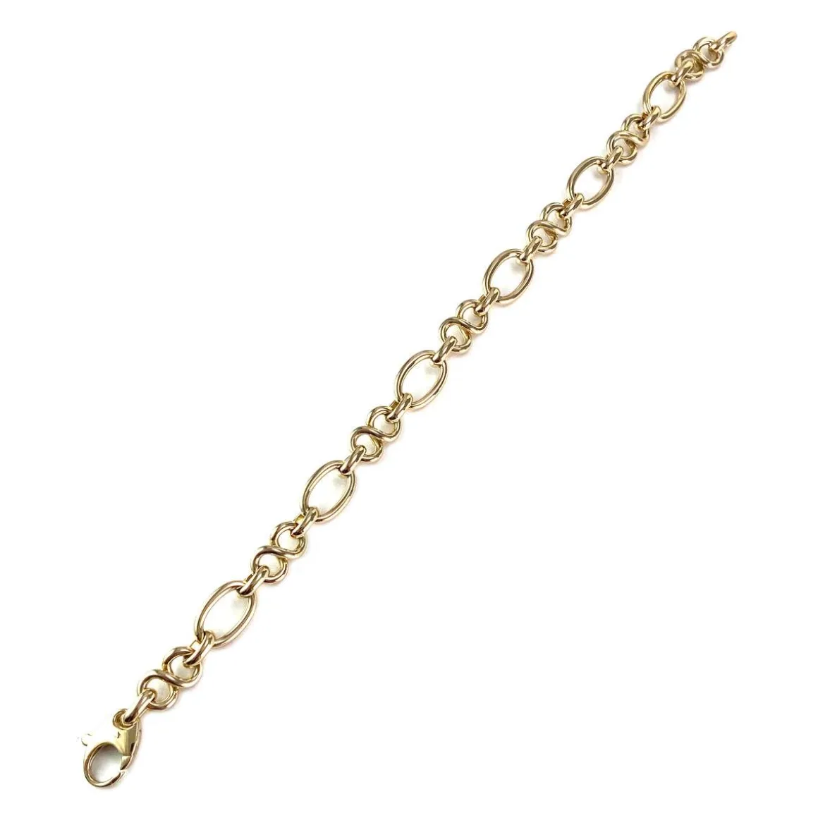 Bracelet d'occasion or 750 jaune maille fantaisie