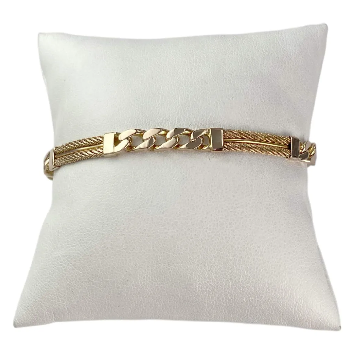 Bracelet d'occasion or 750 jaune maille fantaisie