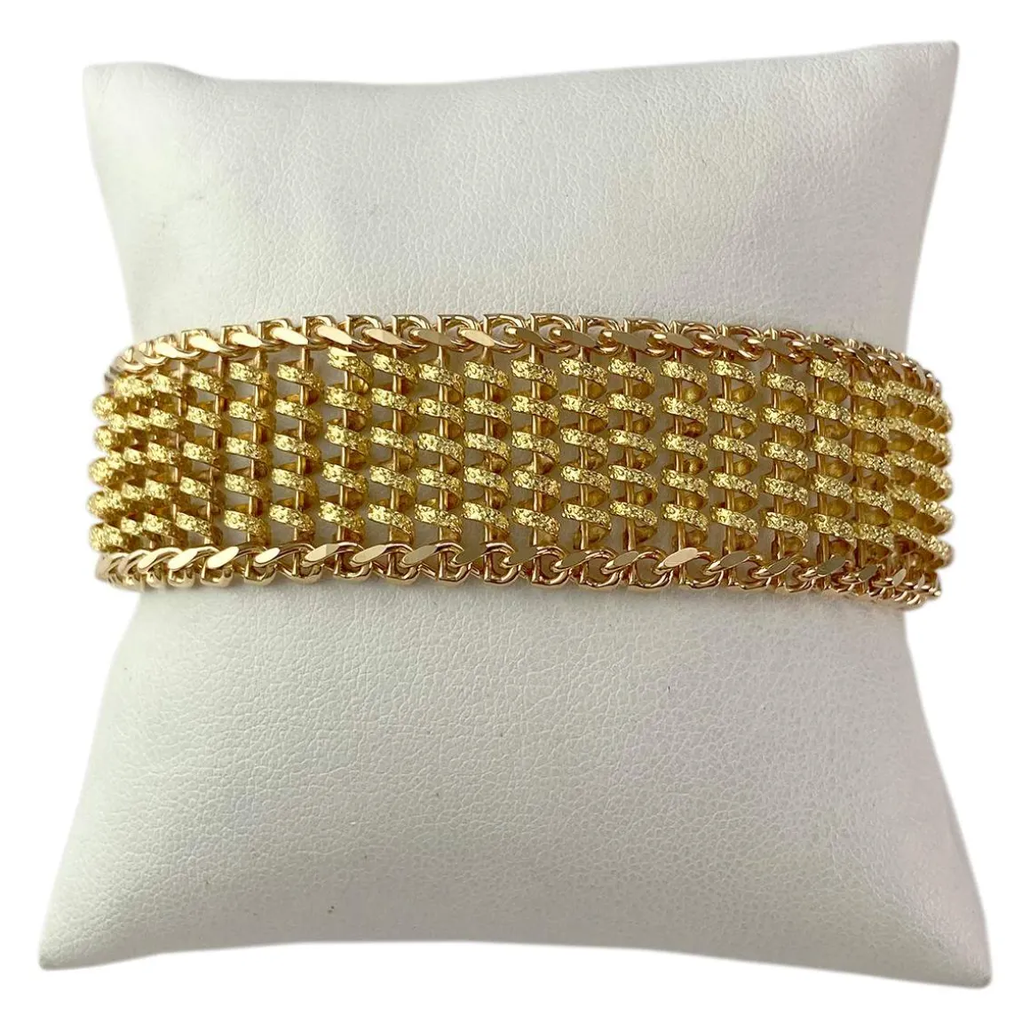 Bracelet d'occasion or 750 jaune maille fantaisie