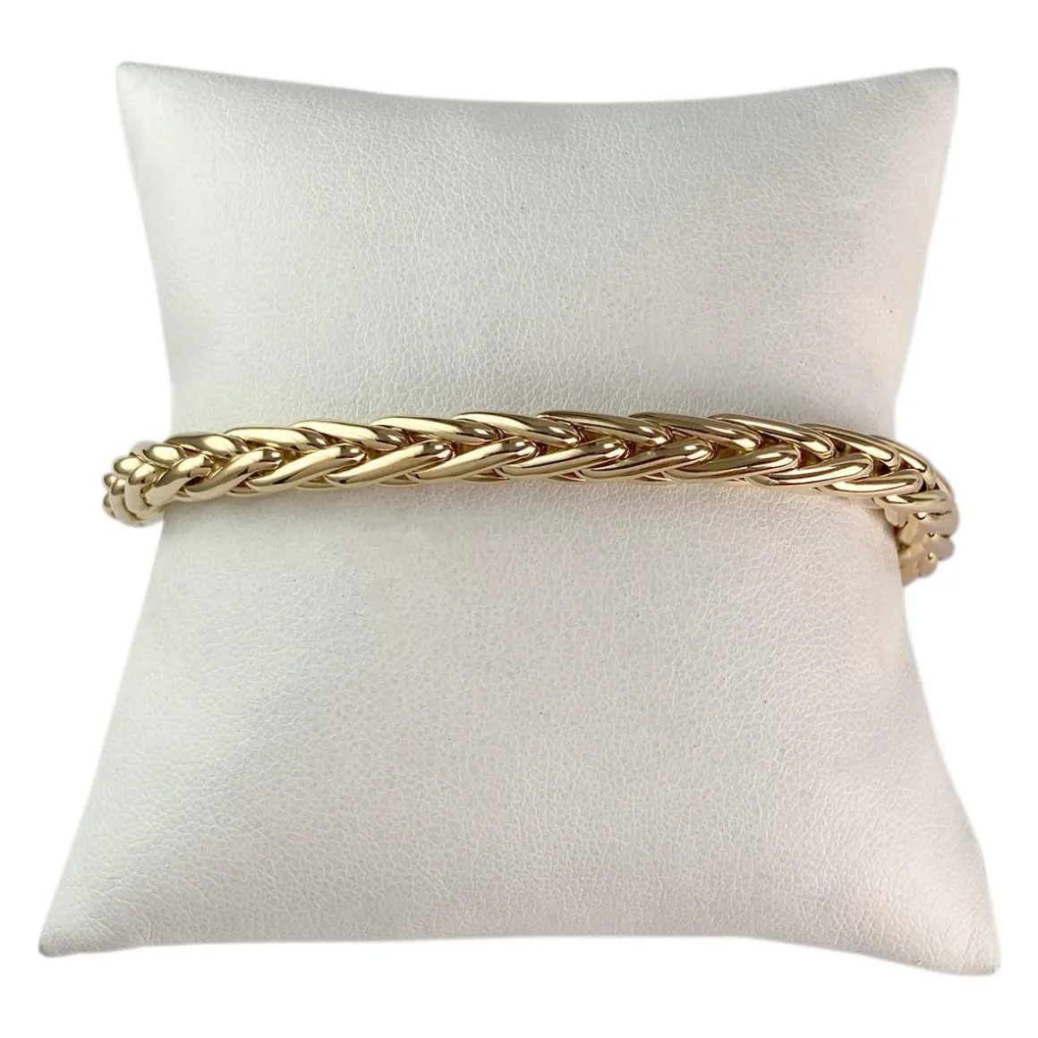 Bracelet d'occasion or 750 jaune maille palmier