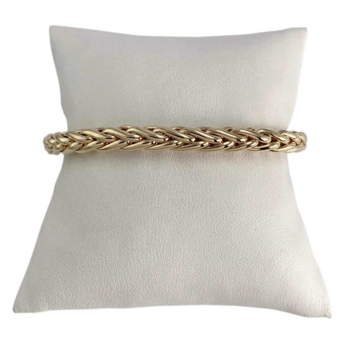 Bracelet d'occasion or 750 jaune maille palmier