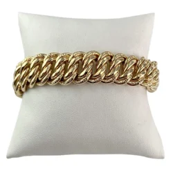 Bracelet d'occasion or 750 jaune maille américaine 20 cm