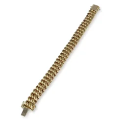 Bracelet d'occasion or 750 jaune maille américaine 19 cm