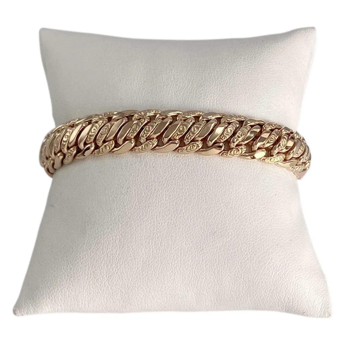 Bracelet d'occasion or 750 jaune maille américaine 18 cm