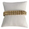 Bracelet d'occasion or 750 jaune maille américaine 18cm