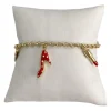 Bracelet d'occasion or 750 jaune motifs fantaisie maille jaseron