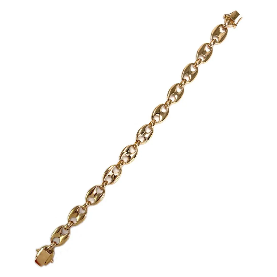 Bracelet d'occasion or 750 jaune maille grain de café 23 cm