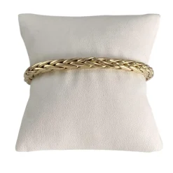 Bracelet d'occasion or 750 jaune maille palmier 18 cm