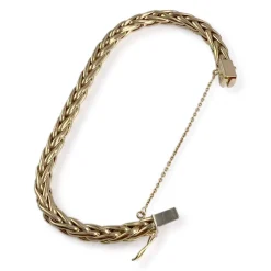 Bracelet d'occasion or 750 jaune maille palmier 18 cm