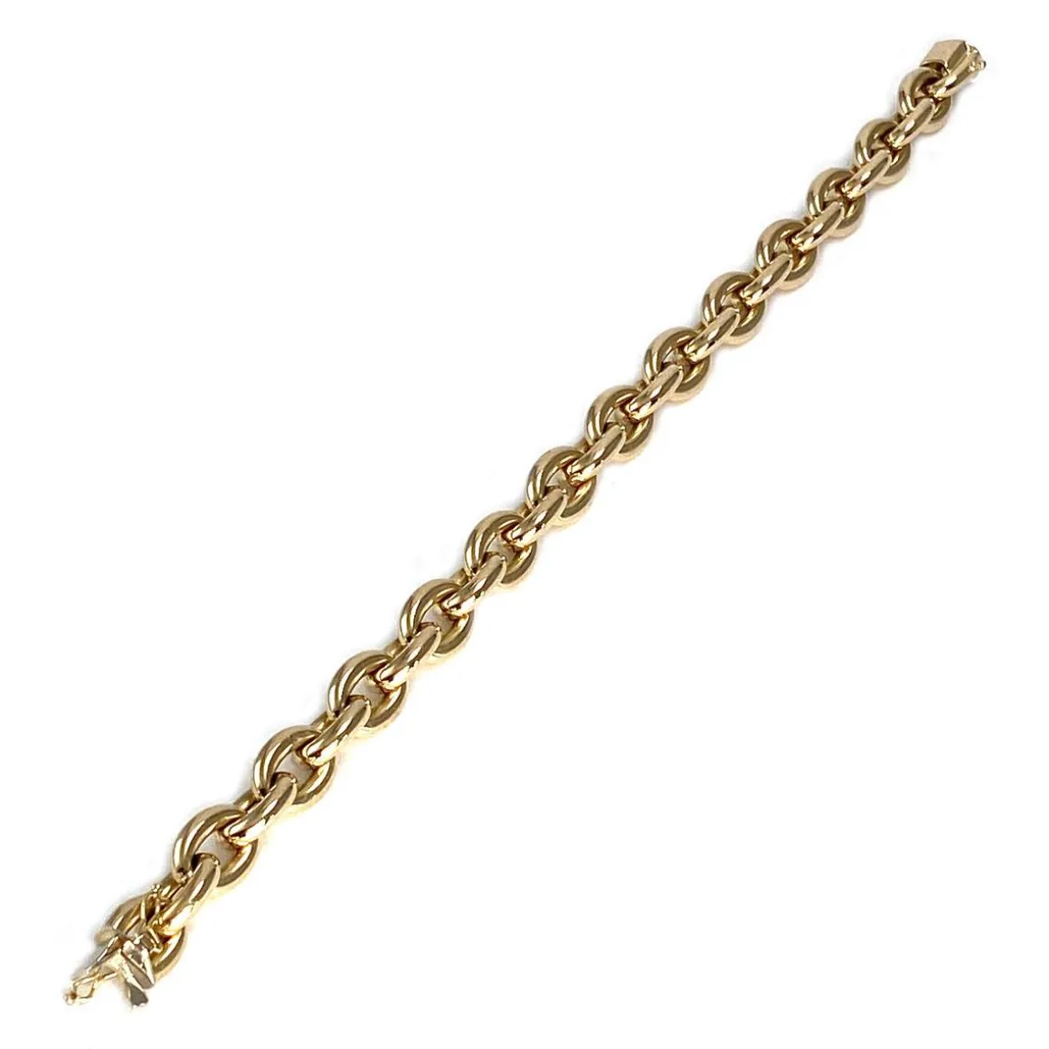 Bracelet d'occasion or 750 jaune maille cerclée
