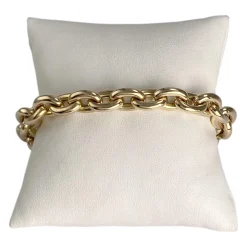 Bracelet d'occasion or 750 jaune maille cerclée