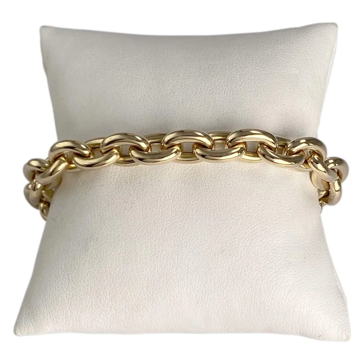 Bracelet d'occasion or 750 jaune maille cerclée