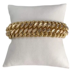 Bracelet d'occasion or 750 jaune maille américaine