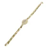 Bracelet d'occasion or 750 jaune maille fantaisie zirconias