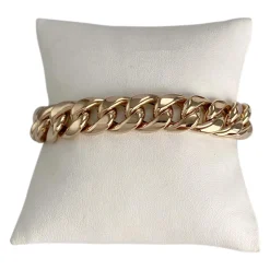 Bracelet d'occasion or 750 jaune maille gourmette