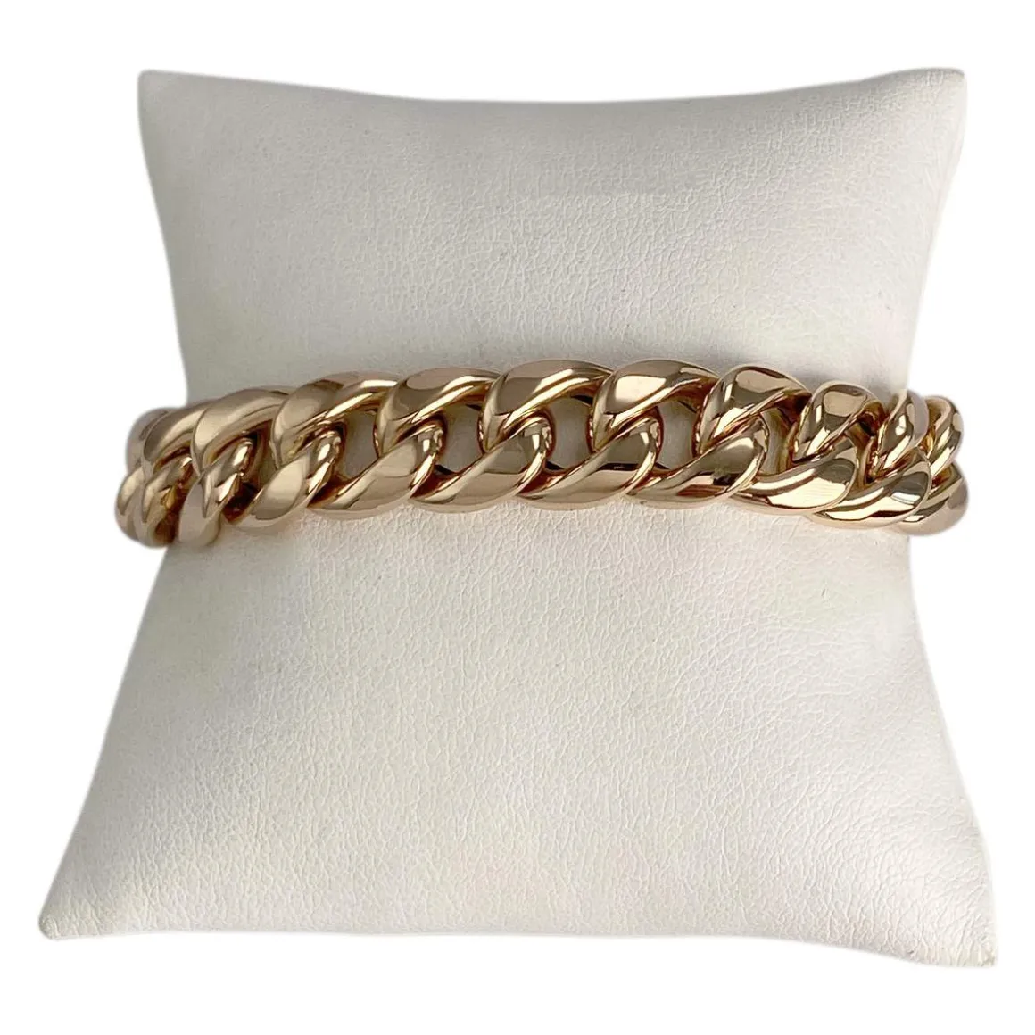 Bracelet d'occasion or 750 jaune maille gourmette