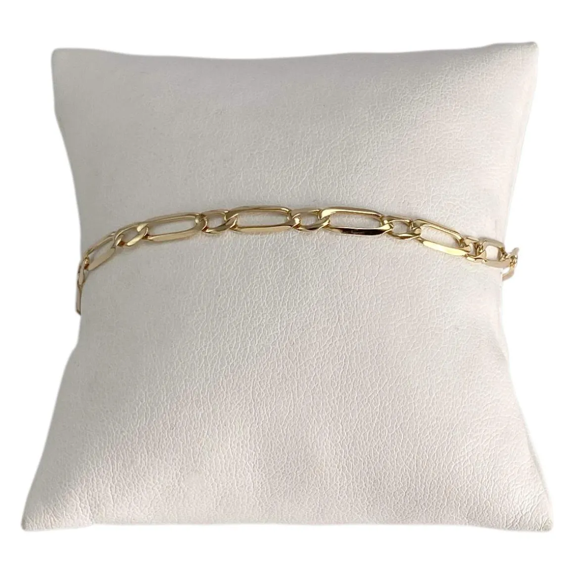 Bracelet d'occasion or 750 jaune maille cheval et alternée