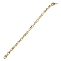 Bracelet d'occasion or 585 jaune maille fantaisie