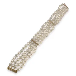 Bracelet d'occasion or 750 jaune perles de culture