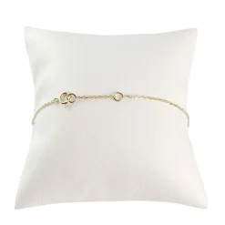 Bracelet d'occasion or 750 jaune rubis diamants 18 cm
