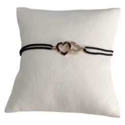 Bracelet d'occasion or 750 rose coeurs