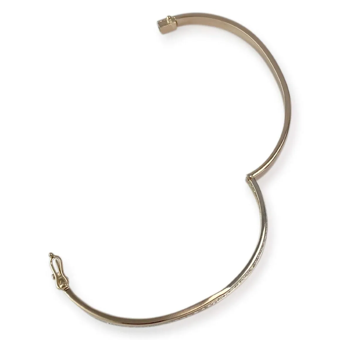 Bracelet d'occasion or 750 rose diamants 55 mm