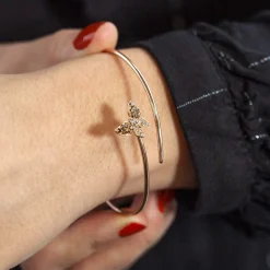 Bracelet d'occasion or 750 rose diamants