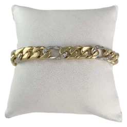 Bracelet d'occasion 2 ors 750 diamants 19.5 cm