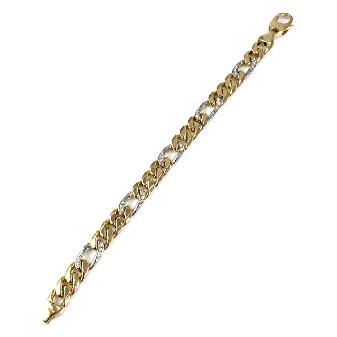 Bracelet d'occasion 2 ors 750 diamants 19.5 cm