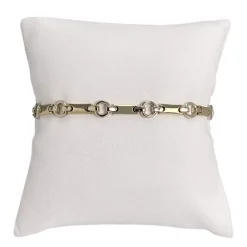 Bracelet d'occasion 2 ors 585 maille fantaisie