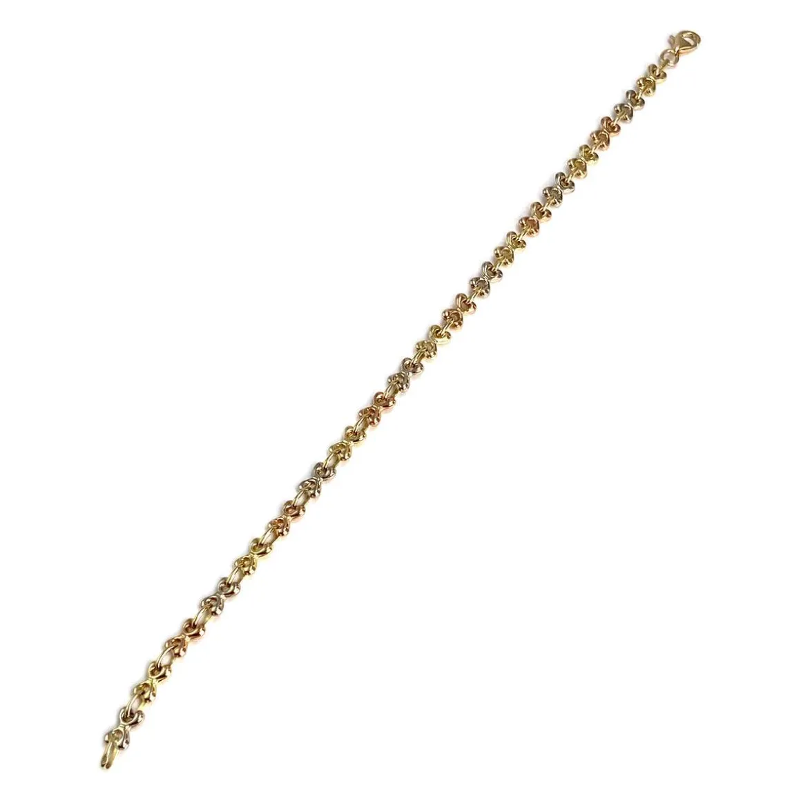 Bracelet d'occasion 3 ors 750 maille fantaisie 18,5 cm