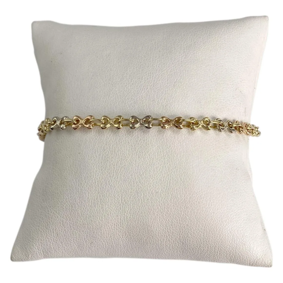 Bracelet d'occasion 3 ors 750 maille fantaisie 18,5 cm