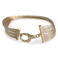 Bracelet d'occasion 3 ors 750 maille fantaisie
