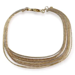 Bracelet d'occasion 3 ors 750 maille fantaisie