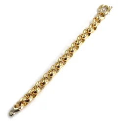Bracelet d'occasion 2 ors 750 maille fantaisie