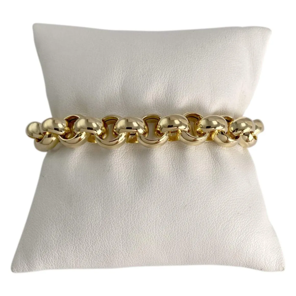 Bracelet d'occasion 2 ors 750 maille fantaisie