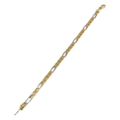 Bracelet d'occasion or 750 2 tons maille fantaisie