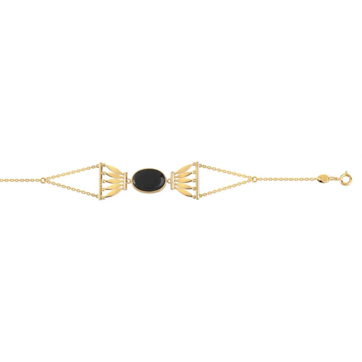 Bracelet doré acrylique noir
