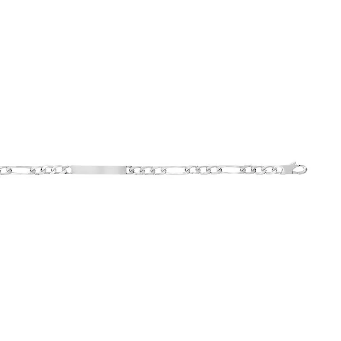 Bracelet identité argent 925 maille alternée personnalisable 18 cm