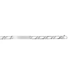 Bracelet identité argent 925 maille cheval personnalisable 21 cm