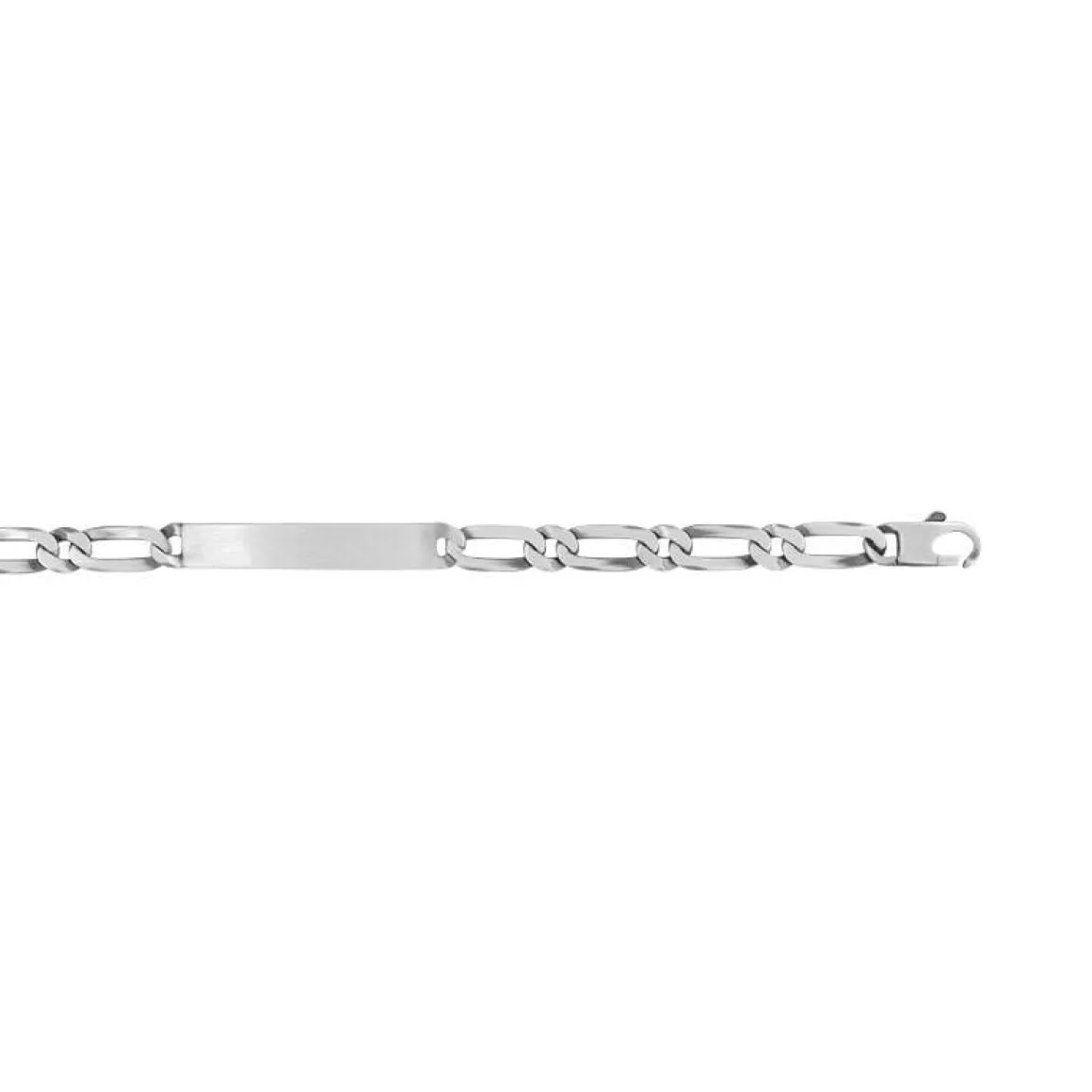 Bracelet identité argent 925 maille cheval personnalisable 21 cm