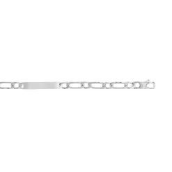 Bracelet identité argent 925 maille cheval personnalisable 21 cm