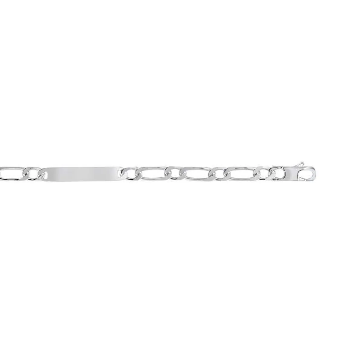 Bracelet identité argent 925 maille cheval personnalisable 21 cm