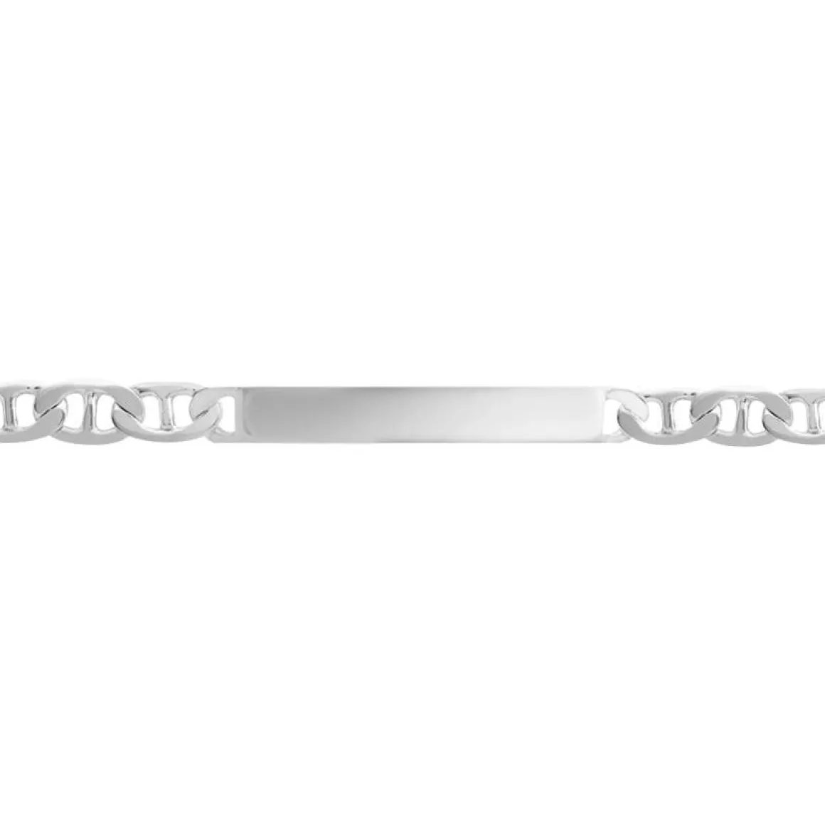 Bracelet identité argent 925 maille marine personnalisable 20 cm