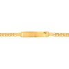 Bracelet identité or 750 jaune personnalisable 14 cm