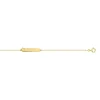 Bracelet identité or 375 jaune personnalisable étoile ajourée coeur 14 cm